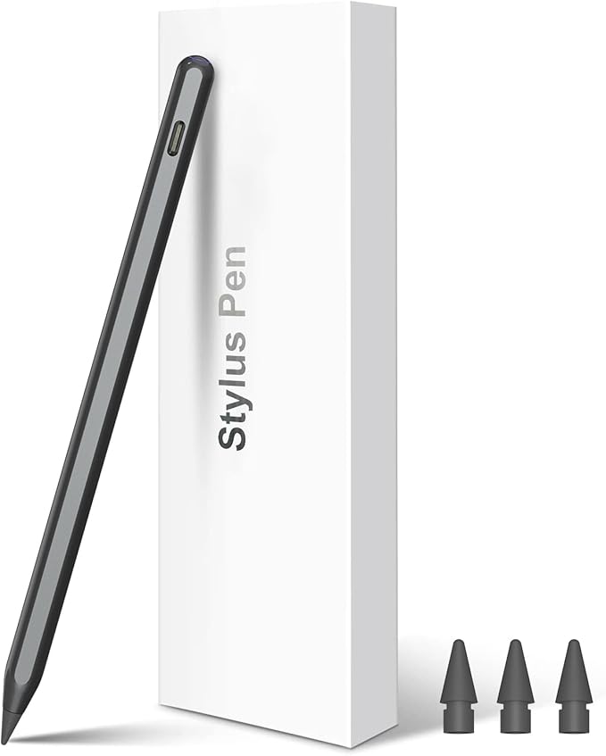 HATOKU Pencil 2nd Generation Wireless Charging, Pencil for iPad with Tilt & Palm Rejection, Magnetic Stylus Pen Compatible with ipad Air 3/4/5, ipad Mini 5/6, ipad 6/7/8/9/10, ipad Pro 11/12.9 (Black)