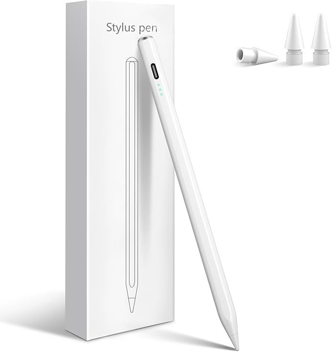 Stylus Pen for iPad 2026-2018 with 13mins Fast Charge,Tilt Sensitivity Palm Rejection Pencil for 11th (A16)/10/9/8/7/6 Gen, iPad Pro 11"/12.9"/M4/M5, iPad Air 3/4/5/M2/M3/M4, Mini 7/6/5