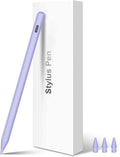 HATOKU Pencil 2nd Generation Wireless Charging, Pencil for iPad with Tilt & Palm Rejection, Magnetic Stylus Pen for ipad Air M3/3/4/5, iPad mini 5/6, ipad 6/7/8/9/10/11 Gen, ipad Pro 11/12.9 (Purple)