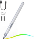 Stylus Pen for HP Envy X360 Pavilion X360 Specter X360 Spectre X2 Envy X2 Rechargeable MPP 2.0 Tilt Active Pen with 4096 Pressure Sensitivity, Palm Rejection, Triangular Pen Body Design, Silver