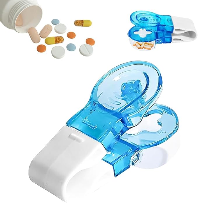 2024 New Portable Pill Taker and Tablet Dispenser - No Contact Easy to Take Out - Pill Cutter Splitter for the Elderly, Disabled, Arthritis Etc. (1)