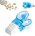 2024 New Portable Pill Taker and Tablet Dispenser - No Contact Easy to Take Out - Pill Cutter Splitter for the Elderly, Disabled, Arthritis Etc. (1)