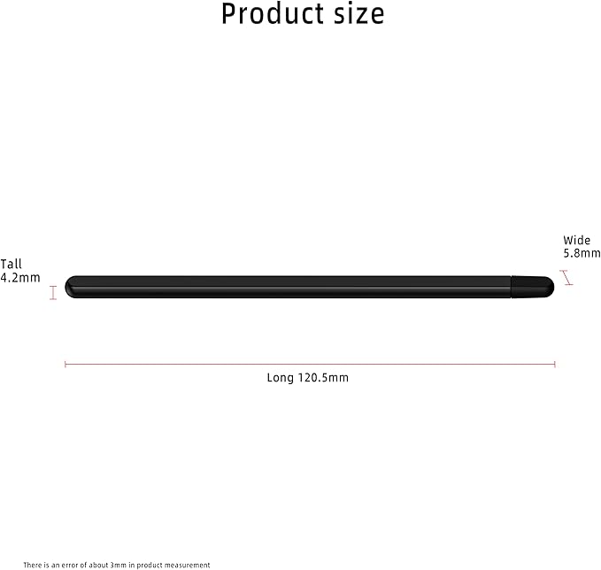 Oterkin Stylus Pen for Samsung Galaxy Z Fold 7, Supporting Both Internal and External Screen, S Pen Compatible with Galaxy Fold 7 Phone Touch Screen Stylus Pen (Black)