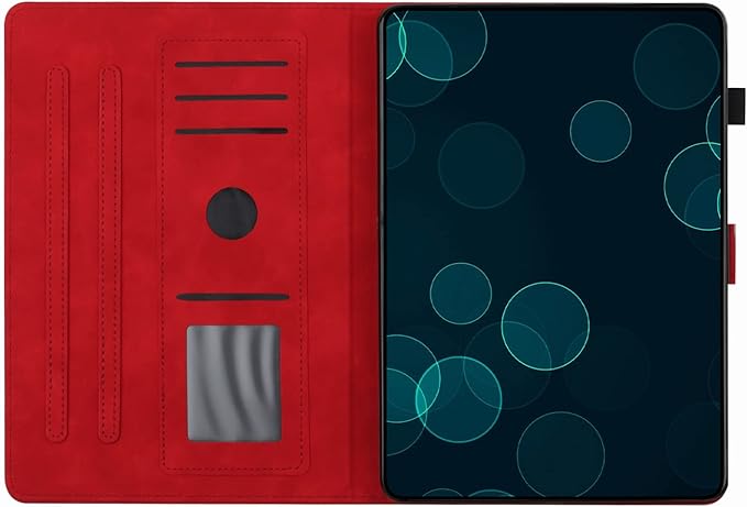 Dteck for Galaxy Tab S6 Lite (10.4") Tablet Case 2024/2022/2020 (SM-P620/P610), PU Leather Slim Folio Case with Auto Sleep Wake/Adjustable Stand, Lightweight Cute Butterfly Cover with Stylus (Red)