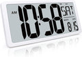 TXL 18.44" Large Digital Wall Clock with Backlight, Battery Operated Alarm Clock with Day, Date & Temperature, Jumbo Display Digital Count Up Down Timer Clock for Hoom,Classroom Room,Office