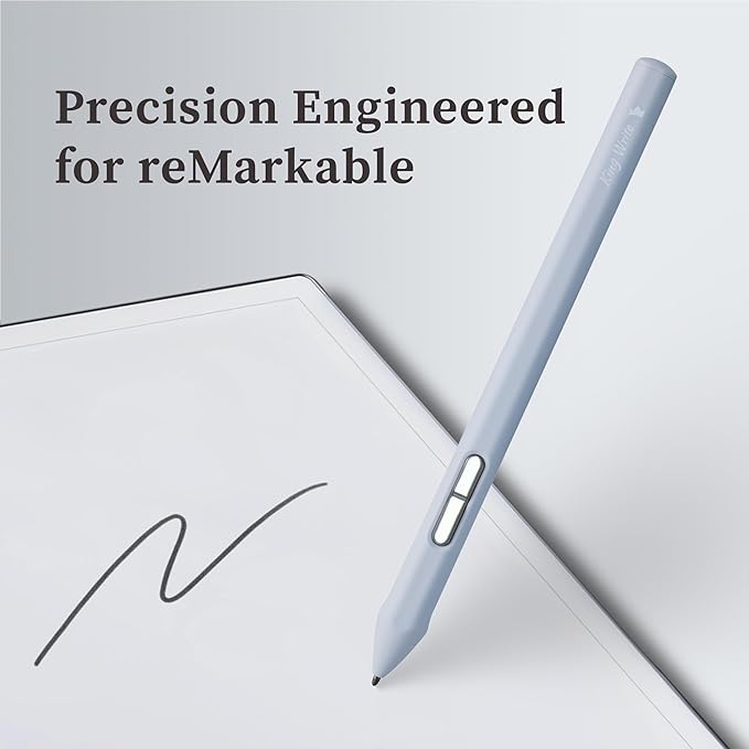 SY05 EMR Stylus Pen for Kindle Scribe & Remarkable 2, 4096 Pressure, Digital Eraser, Battery-Free, Magnetic Attach, 10 Replacement Tips (Gray)