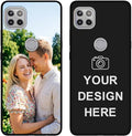 Custom Phone Case for Motorola Moto G 5G, Design Your Personalized Photo Logo Name Phone Cover, Slim Soft TPU Lightweight Silicone Black Case, Customized Gift for Birthday Christmas