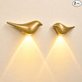 2-Pack Golden Bird Wall Light, Cordless Motion Sensor Wall Light Indoor, Rechargeable Battery Operated Night Light for Home Bedroom, Living Room, Gift for Mom