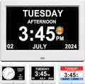 2026 Digital Clock Plug-in (No Battery), Power Outage Memory,DST Display Time, Date, Month, and Year Large-Font Clock for the Elderly