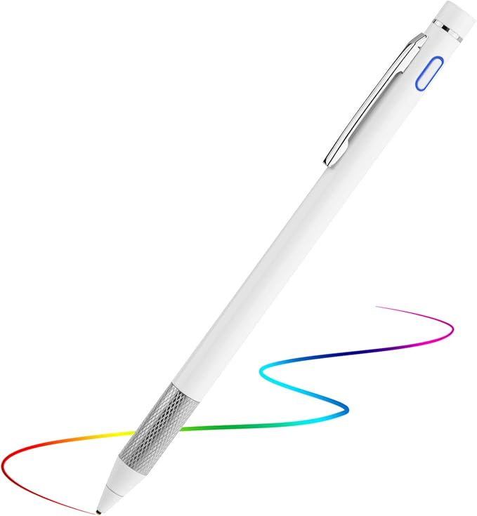 Stylus Pencil for iPhone 14/15/16/17 Pro Max Pen,Minilabo Touch Screens Active Stylus Digital Pen with 1.5mm Ultra Fine Tip Stylist Pen for iPhone 14/15/16/17 Pro Max Drawing and Writing Pencil,White