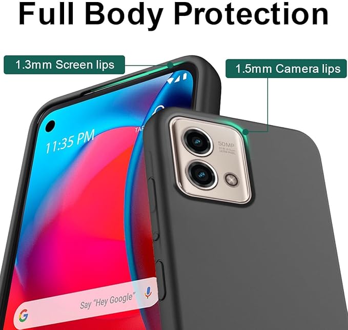 Custom Phone Case for Motorola Moto G Stylus 5G 2023, Design Your Personalized Photo Logo Name Phone Cover, Slim Soft TPU Lightweight Silicone Black Case, Customized Gift for Birthday Christmas