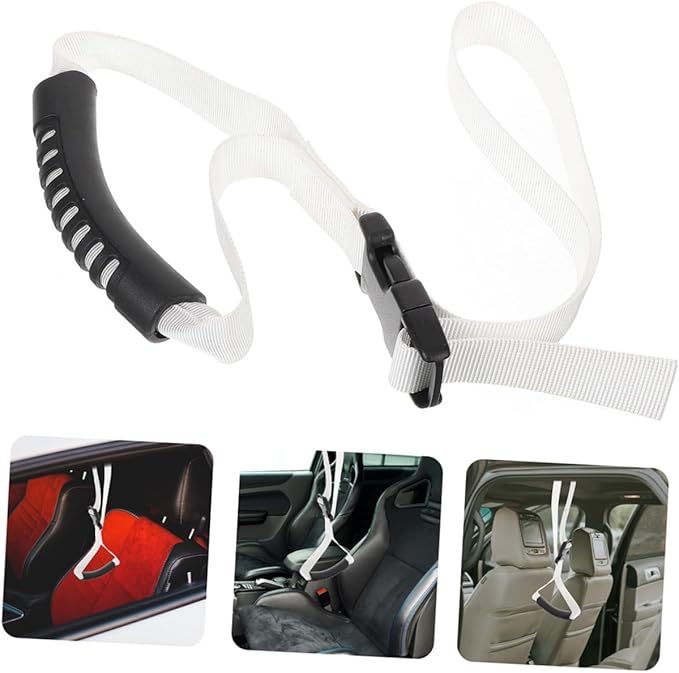 HEALLILY 2pcs Elderly Car Door Handle Assist Portable Car Armrest Transfer Aids for Seniors Non-Slip Grip Sturdy Construction Quick Installation for Automotive Mobility