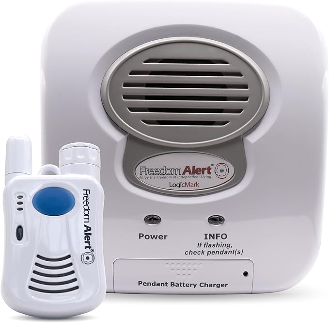 Freedom Alert Landline Personal Emergency Device 2-Way Call for Seniors