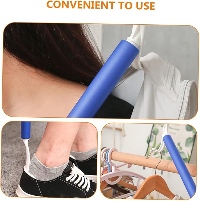 SOESFOUFU 2pcs Professional Dressing Aid Kit Shoehorn Pole for Seniors Disabled Elderly