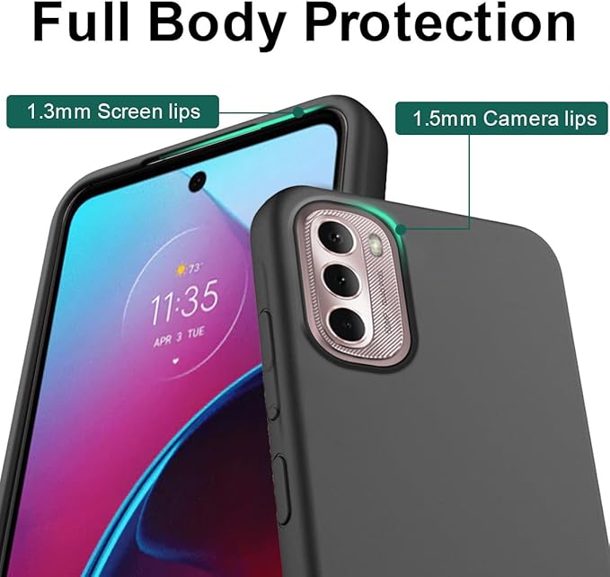 Custom Personalized Case for Motorola Moto G Stylus 2022 6.8", Customized Multiple Photos Collage Text Phone Cover, Full Body Shockproof Soft Silicone Case, Anti-Scratch, Wireless Charging, Black