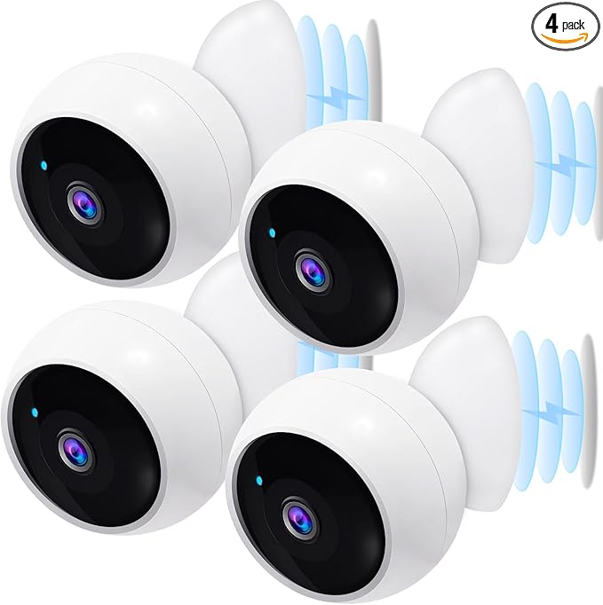 AMTIFO Security Cameras Wireless Outdoor 4-Pack 2K WiFi Indoor Smart Magnetic