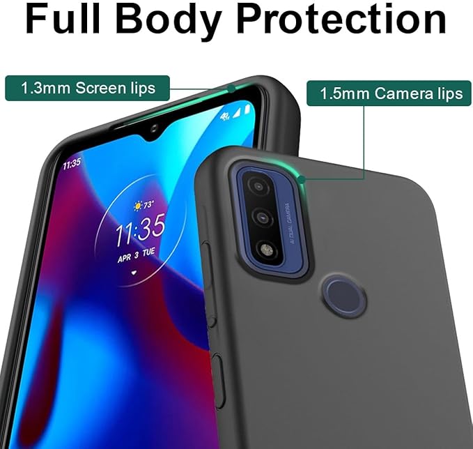 Styletify Personalized Picture Case for Motorola Moto G Pure Customized Name Initials Phone Cover, Custom Multi-Picture Collage Shock-Resistant Soft Protective TPU Case, Gifts for Mother's Day, Black