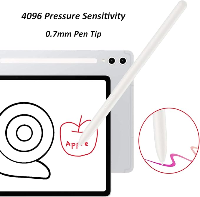 Galaxy Tab S10 Ultra S Pen Compatible with Samsung Galaxy Tab S10+/S10 Lite,Tab S10 Ultra Stylus Pen Replacement for Galaxy Tab S10 Ultra/S10 Plus/S10 Lite All Versions S Pen with Nibs(Beige)