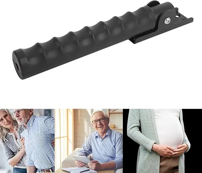 2 Pack Doorway Flip Up Grab Bar - 9" Auxiliary Support Grip Handle, 300 LBS Weight Capacity Stair Assist Handrail, Anti-Slip Design for Elderly Handicap, Easy Installation Home Safety Aid