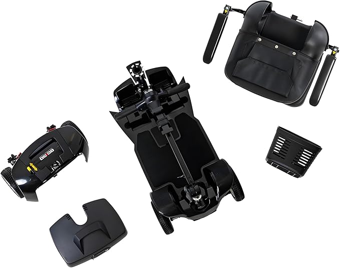 Pride Mobility Go Go Ultra X 4-wheel Scooter - Travel Mobility for Adults, 12 Ah Battery, 300 Lbs Weight Capacity, Seat Dimensions - 17"" W x 17"" D - S49, Black