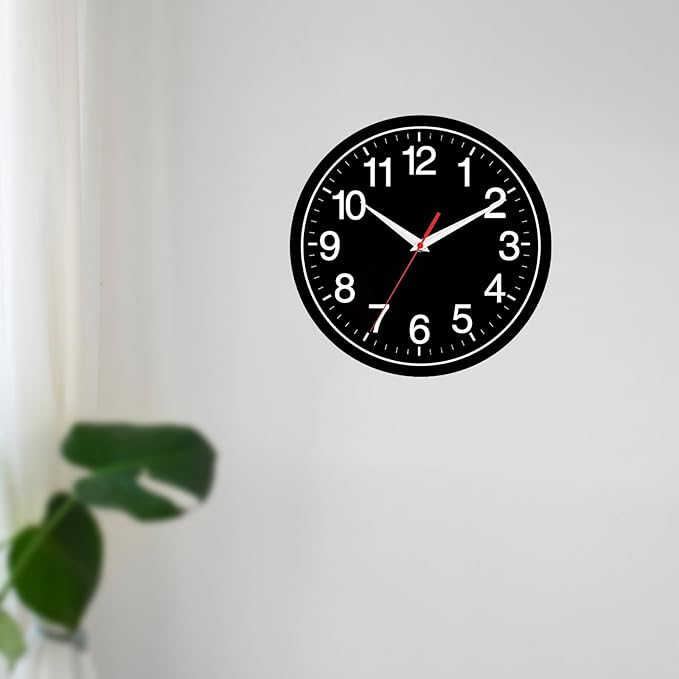 Rohioue Wall Clock Modern 8 Inch Battery Operated Silent Non Ticking Small Analog Clock Decorative for Bedroom Kitchen Bathroom Office Home