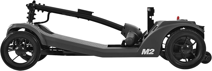 Metro Mobility 4 Wheel Foldable Mobility Scooter for Adults-330 lbs Capacity Powered Mobility Scooters, Mobility Scooter Lightweight, Electric Scooters for Seniors 10-15 Miles Range LED Light Black