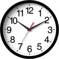 Rohioue Wall Clock Modern 8 Inch Battery Operated Silent Non Ticking Small Analog Clock for Living Room Office Home Bedroom Kitchen Bathroom(Black)