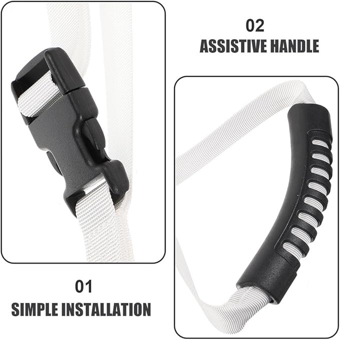 Outanaya Car Door Handle Assist for Seniors 2pcs Portable Non-Slip Grip with Adjustable Strap Elderly Vehicle Support Handle for Car and Exit