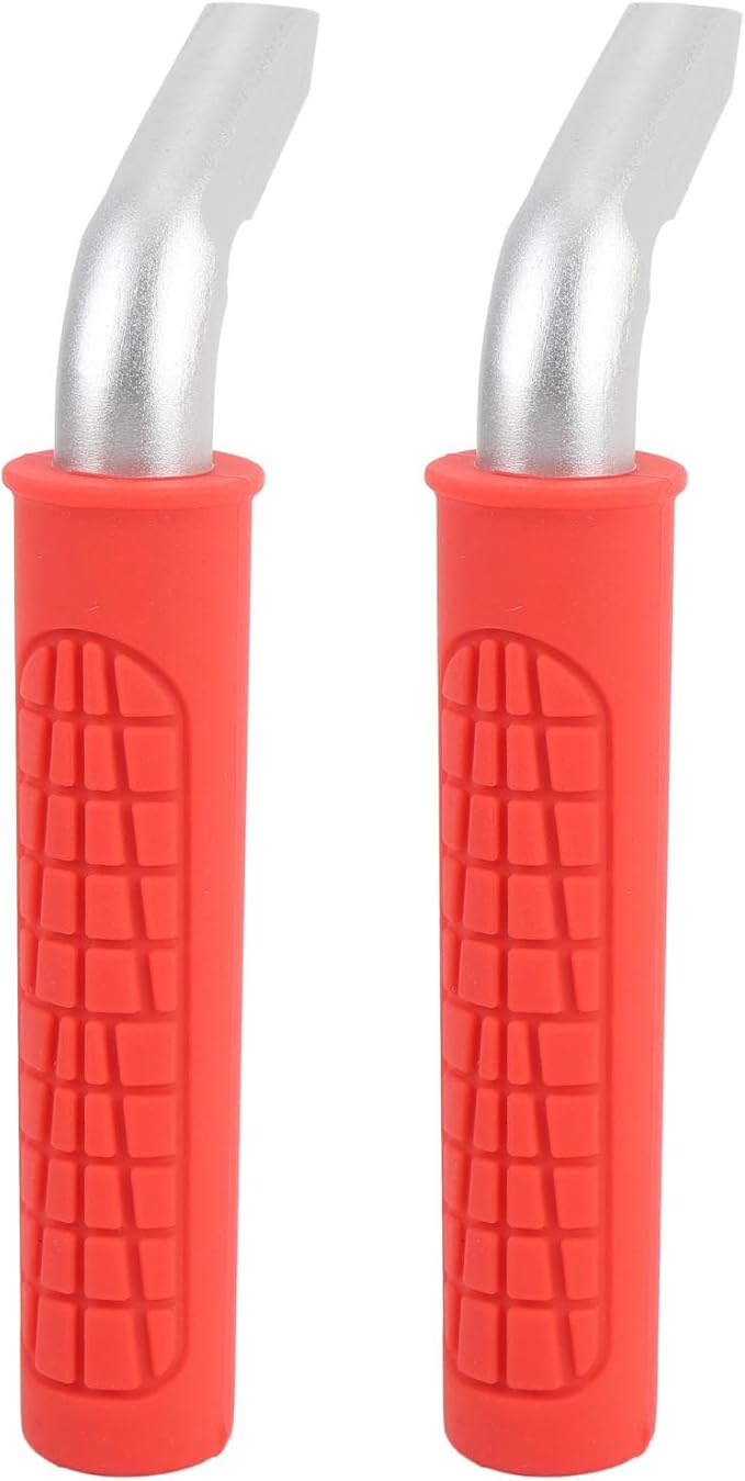 2PCS Car Door Assist Handles, Non Slip Silicone Grip Automotive Grab Support Bar, Ergonomic Portable Handle for Seniors and Mobility Assistance with Aluminum Alloy Frame for Most (Red)
