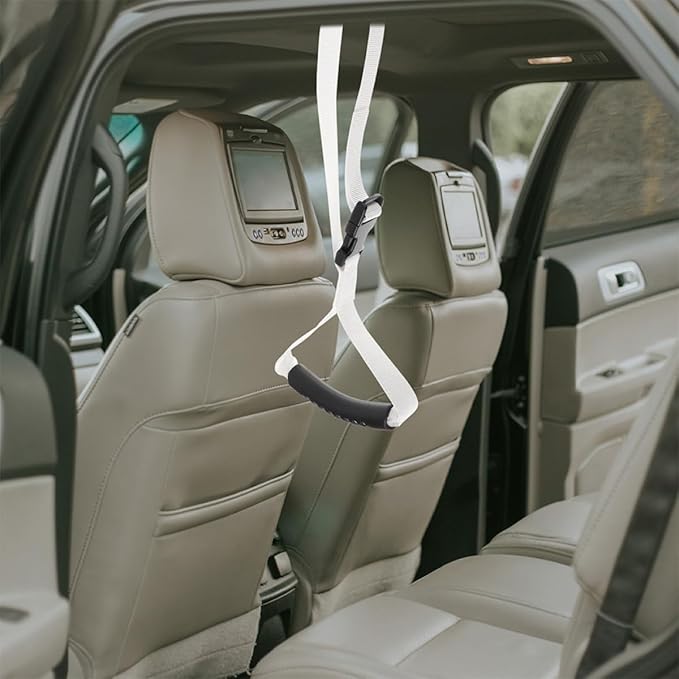 Outanaya Car Door Handle Assist for Seniors 2pcs Portable Non-Slip Grip with Adjustable Strap Elderly Vehicle Support Handle for Car and Exit