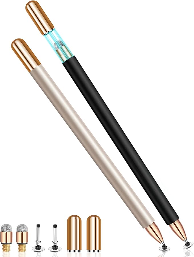 Double-Tipped Stylus, Stylus Pen for Touchscreen, High Sensitivity, Magnetic Caps, Stylus Pen for iPhone, iPad, Android, Galaxy Microsoft,Chromebook Tablet,Compatible with Capacitive Touch Screen