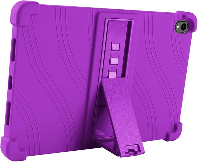 Case for onn. 11" Tablet Pro (2024 Model) - Soft Slim Lightweight Protective Silicone Stand Cover Case + 1 Random Color Stylus (Purple)
