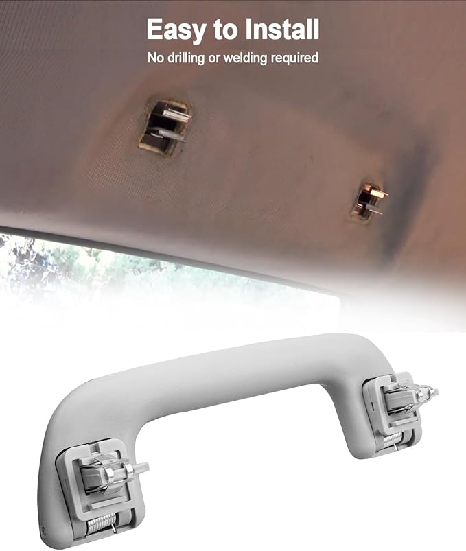4 Pcs 74610-52030 Front Rear Inner Roof Pull Handle Fit for Toyota Corolla 4Runner Yaris Prius RAV4 Vios 2003-2021 Replace 74610-52020, Driver Passenger Side Auto Interior Grab Rail Handle Grey