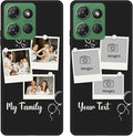 Custom Multi Photos Case for Motorola Moto G 5G 2026-6.7 inch, Personalized Gift for Men Women, Customized Collage Text Picture Phone Cover, Soft Rubber Shockproof Protective Case, Black