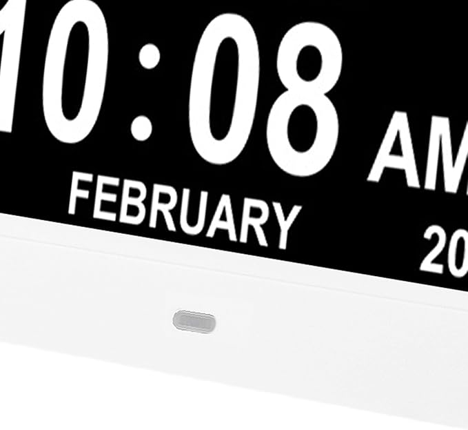 Hilitand Digital Day Calendar Clock, 7 Inch Extra Large Display with 12 Custom Reminders Auto Dimming Brightness, Dementia Clock for Seniors Elderly (US Plug)