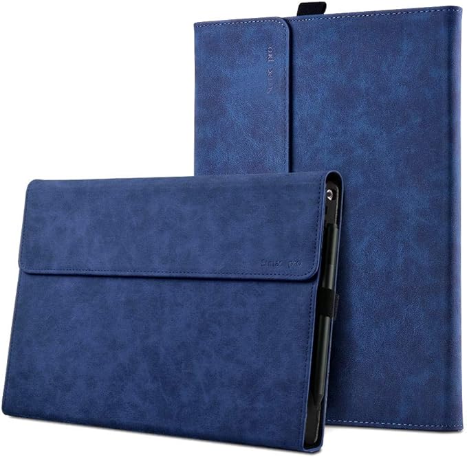 Case for Surface Pro 7 Plus/Pro 7 / Pro 6 / Pro 5 / Pro 4 with Stylus Holder, Multiple Angle Polyester Slim Lightweight Cover, Compatible with Type Cover Keyboard