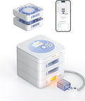 28-Day Automatic Pill Dispenser LCD Display Digital Lock for Dementia Seniors 2-Tray