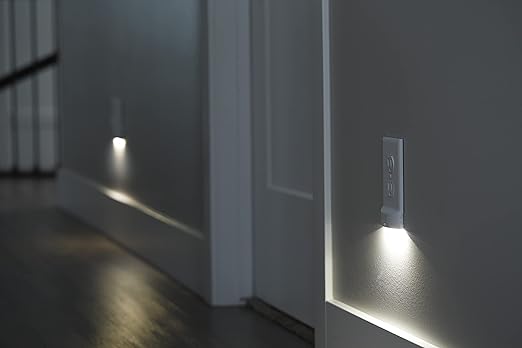 2 Pack - SnapPower MotionLight [for GFCI Outlets] - Motion Detecting LED Night Lights Built-in to Wall Plate - Bright/Dim/Off Options - Auto On/Off Sensor - (GFCI, Black)