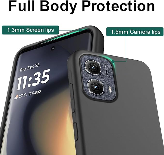 Design Your Own Case for Motorola Moto Edge 2024, Custom Personalized Photo Collage Text Cover, Customized Picture Shockproof Protective Soft Slim Silicone Case, Gift for Birthday, Black