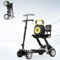 Lightweight Mobility Scooter for Adults and Seniors 47lb Foldable Electric Mobility Scooter,Compact Motorized Scooter Powered Mobility Scooter Airplane Travel Friendly(Adjustable Length&Height)