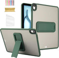 Dteck for iPad Pro 13-inch (M4/M5) 2024/2025 Release Clear Case with Foldable Kickstand, Screen Protector Film, Stylus, Slim Fit Lightweight Protective Thin Transparent Tablet Back Cover Shell, Green