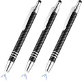 Glovion Lighted Tip Pen with Stylus 3-in-1 LED Penlight Light Up Pen Light Ballpoint Pen with Light for Writing in The Dark - Pack of 3 - White Light - GL006