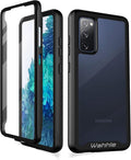 wahhle Compatible with Samsung Galaxy S20 FE 5G Case, Built in Screen Protector Full Body Shockproof Slim Fit Bumper Protective Phone Cover for Samsung S20 FE 5G Men Women-Black/Clear