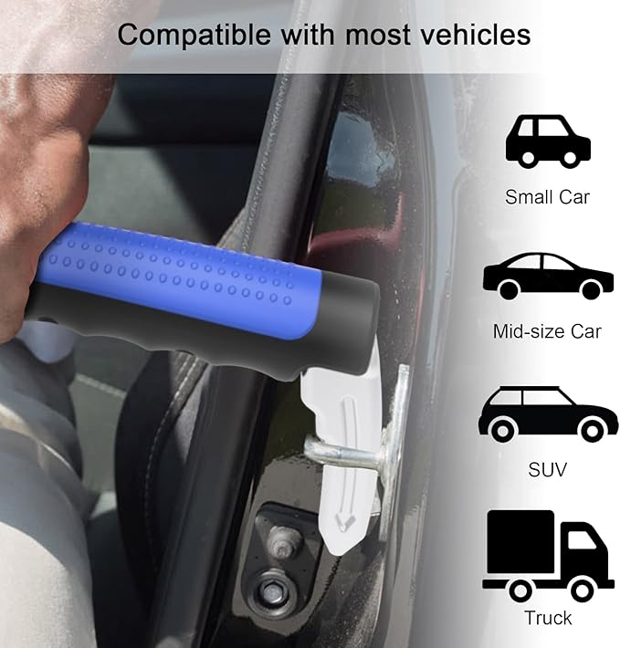 2Pack Multifunction Car Handle Assist for Elderly and Handicapped, 3 in 1 Automotive Door Assist Handle, Seatbelt Cutter, Window Breaker, Car Door Handle for Seniors