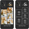 Personalized Picture Case for Motorola Moto G Stylus 2021 Customized Name Initials Phone Cover, Custom Multi-Picture Collage Shock-Resistant Soft Protective TPU Case, Gifts for Mother's Day, Black