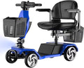 Heavy Duty Wheel Mobility Scooters for Seniors & Adults 350-400 lbs Capacity - 350W All Terrain Fast Mobility Scooter Long Range Power Extended Battery with Charger and Basket Included (Large X08)