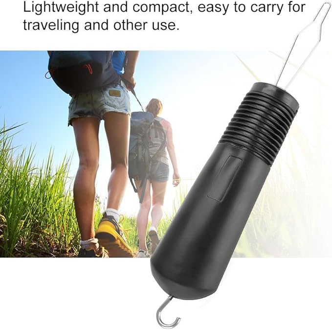 01 Button Hook Helper, Dressing Aid for Arthritis, Joint Pain, Carpal Tunnel, One Hand Use, Black, Plastic, Daily Living Clothing Buttoning Aids