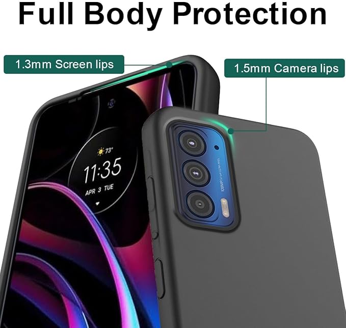 Custom Personalized Case for Motorola Moto Edge 2021 6.8 inch, Customized Multiple Photos Collage Text Phone Cover, Full Body Shockproof Soft Silicone Case, Anti-Scratch, Wireless Charging, Black
