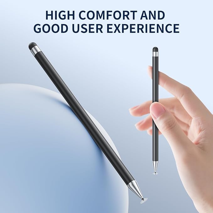 Stylus Pen for Touchscreen, 6 PCS Stylus 2-in-1 High Precision and Sensitivity, Suitable for iPad/iPhone/Samsung/Android Smartphone and Tablets, Compatible with Capacitive Touch Screen (Red)