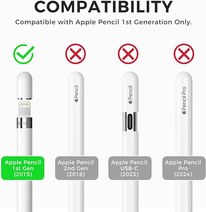 TRONWIN Apple Pencil 1st Generation Case, Silicone Pencil Sleeve Cover Perfect Grip Skin Classic Design with Sturdy Clip Compatible with Apple Pencil 1st gen for ipad (Pink)